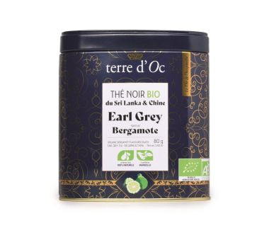Herbata czarna w puszce 80 g Earl Grey terre d'Oc