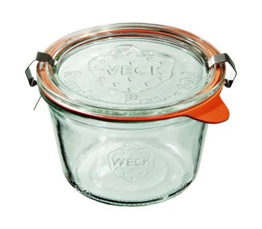 Słoik z pokrywką, uszczelką i zapinkami 370 ml (6 szt.) Weck