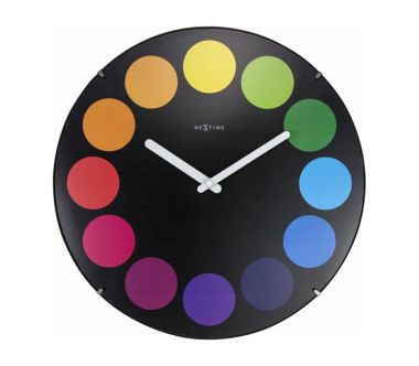 Zegar ścienny Dots Dome Nextime (czarny)