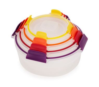 Zestaw 4 pojemników okrągłych Multicolor Nest Lock Joseph Joseph