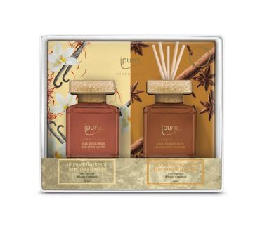 Zestaw 2 dyfuzorów zapachowych Vanilla Dream / Cinnamon secret Essentials iPuro